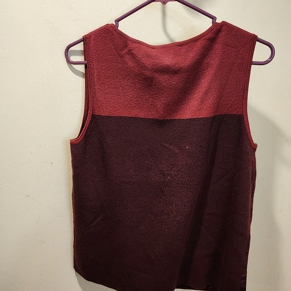 NORTONSTUDIO Burgundy Stripes Sleevesless Acrylic Top size L - Picture 8 of 11